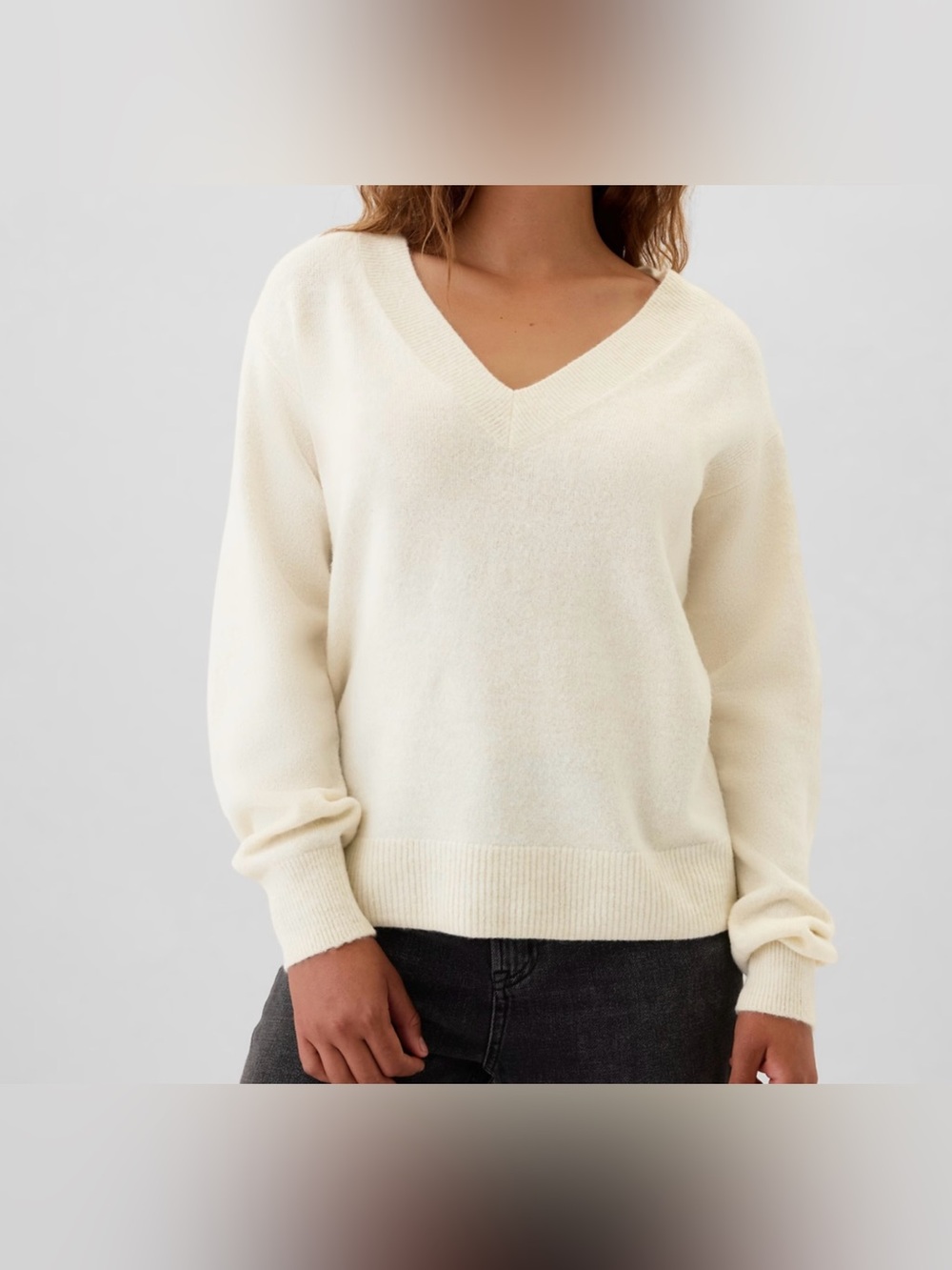 Loft Relaxed V-Neck Sweater Size Large NWT